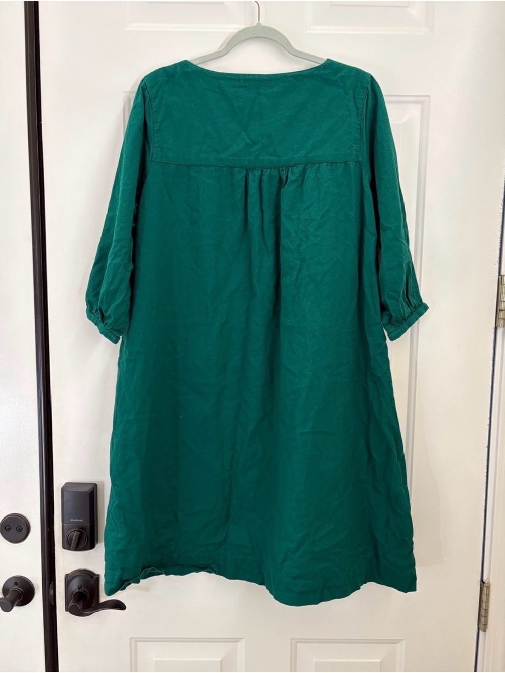 Gudrun Sjödén Benedita Woven Dobby Dress Organic Cotton Pockets 3/4 Sleeves MED - Picture 3 of 12